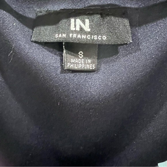 IN Studio navy pink and aqua pleated dress size small - Picture 6 of 7